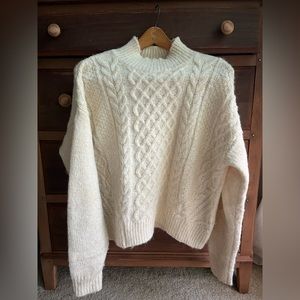 H&M cream turtleneck sweater